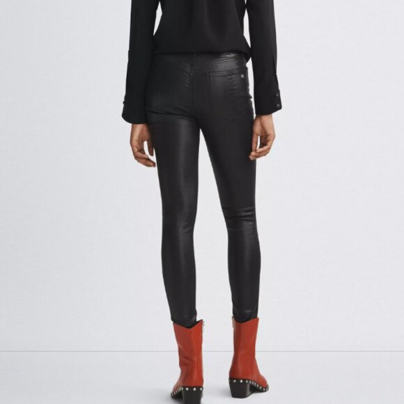NEW Rag & Bone New York | Nina Skinny High-Rise Jean in Coated Black | Size 24 - Picture 2 of 10